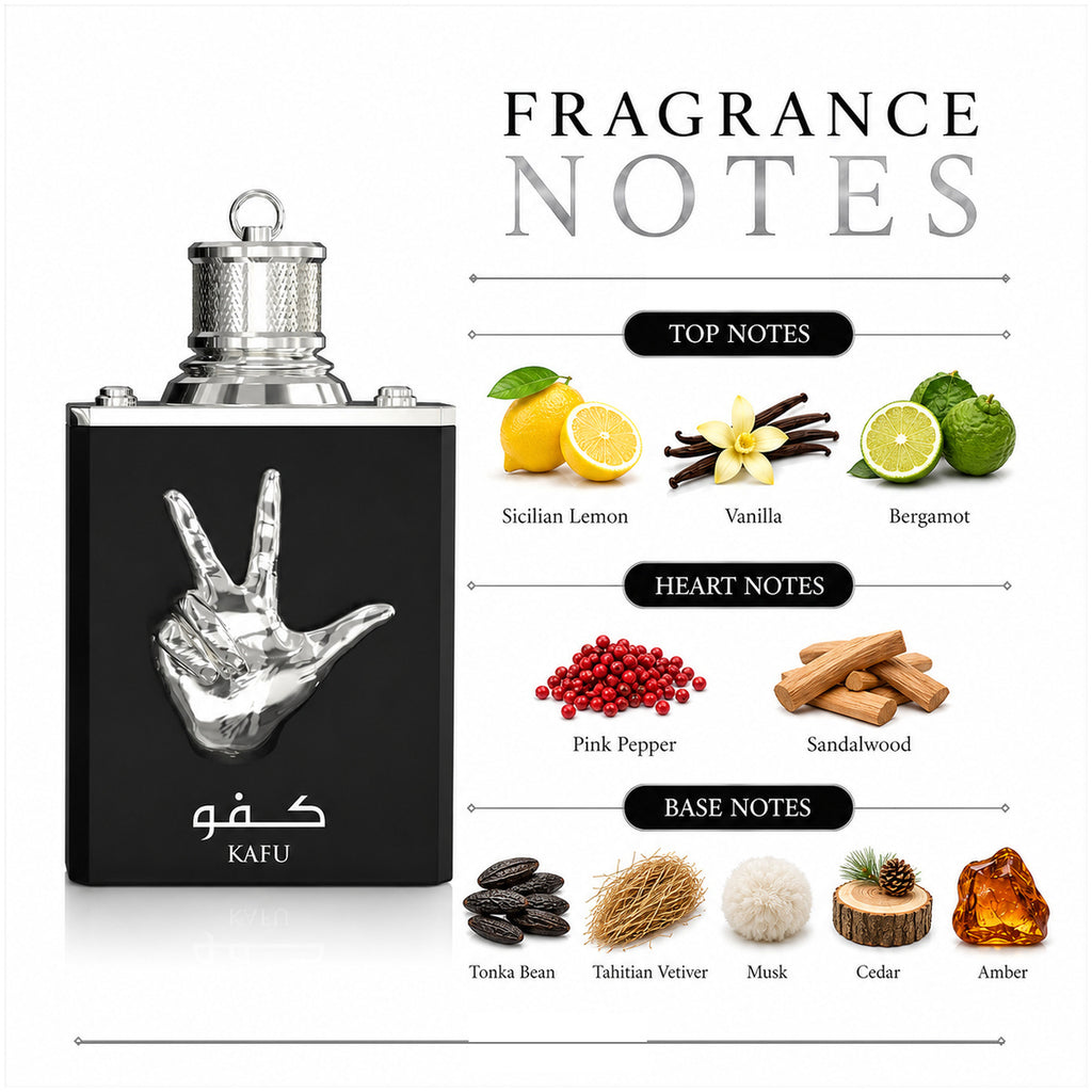 AMARAN Kafu Eau de Parfum for Men 100 ml – Citrus, Spicy & Woody