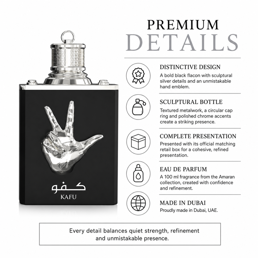 AMARAN Kafu Eau de Parfum for Men 100 ml – Citrus, Spicy & Woody