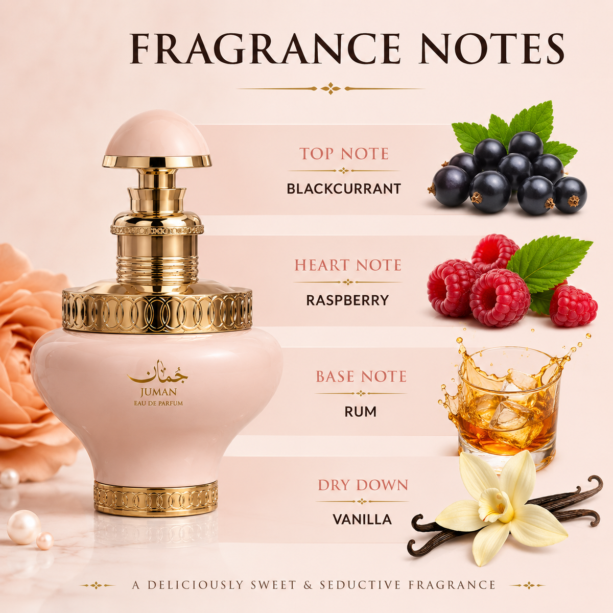 Le Falcone Juman Precious Eau de Parfum for Women 100 ml – Fruity Vanilla Gourmand