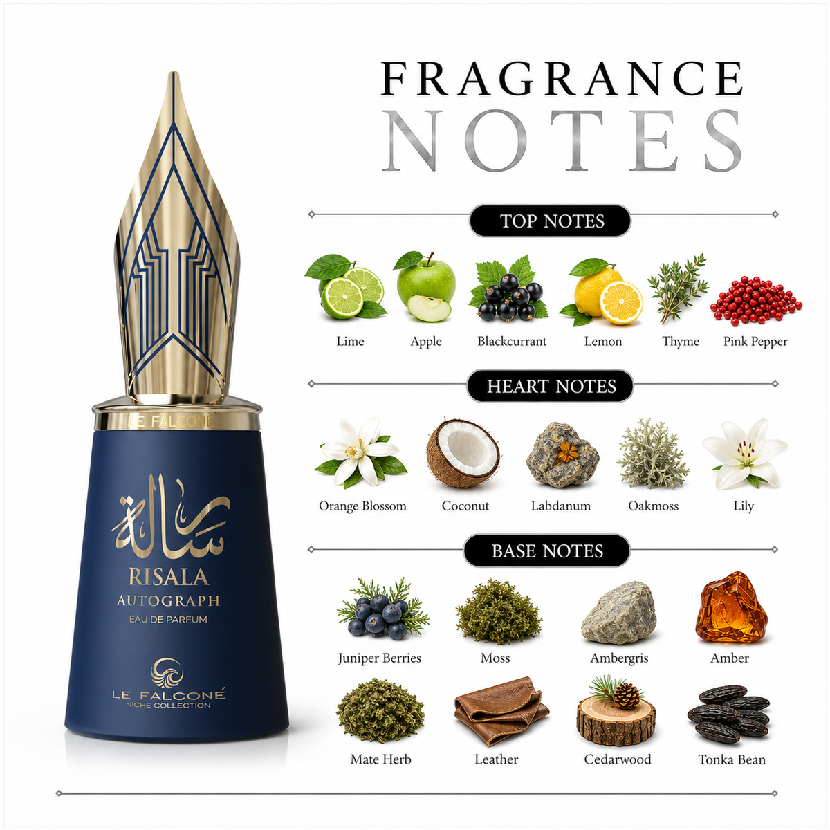 LE FALCONE Risala Autograph Eau de Parfum 100 ml – Citrus, Aromatic & Woody