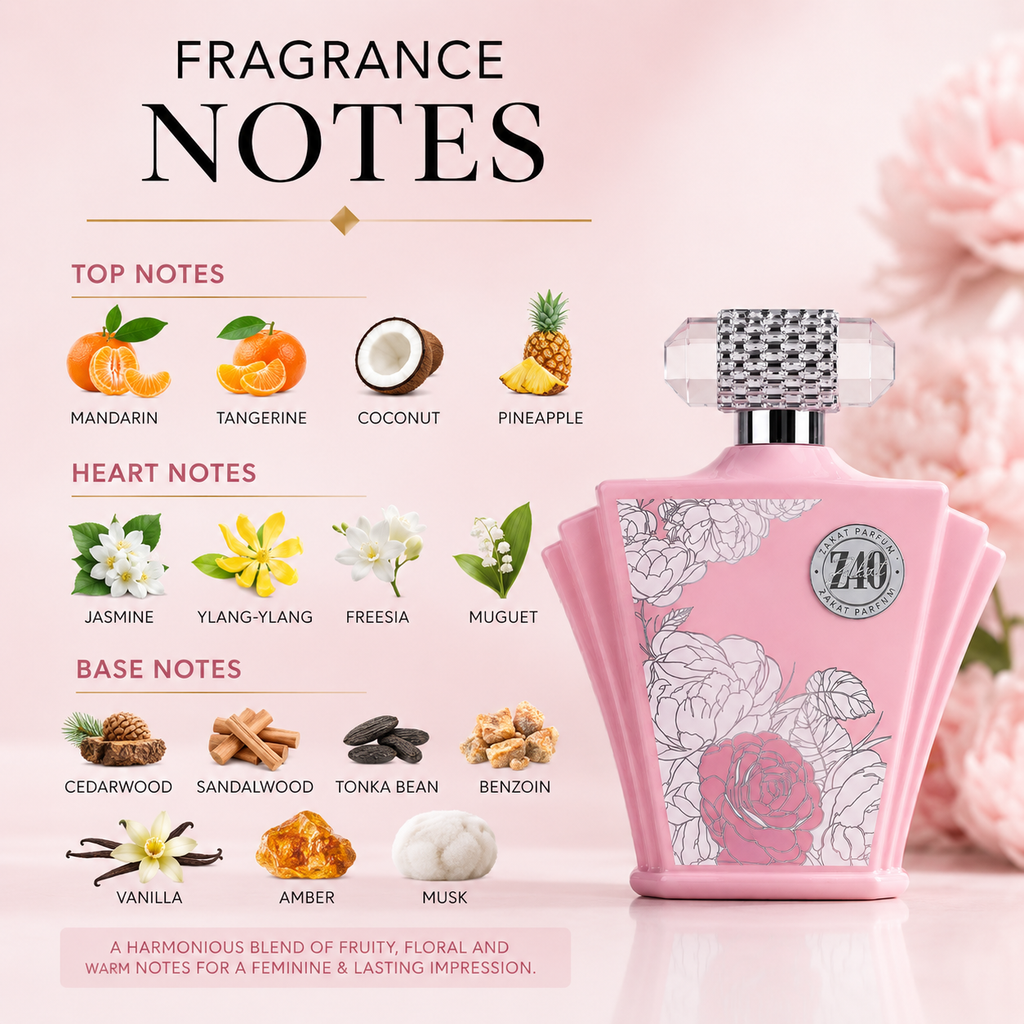 ZAKAT Z40 Eau de Parfum for Women 100 ml – Floral, Fruity & Vanilla